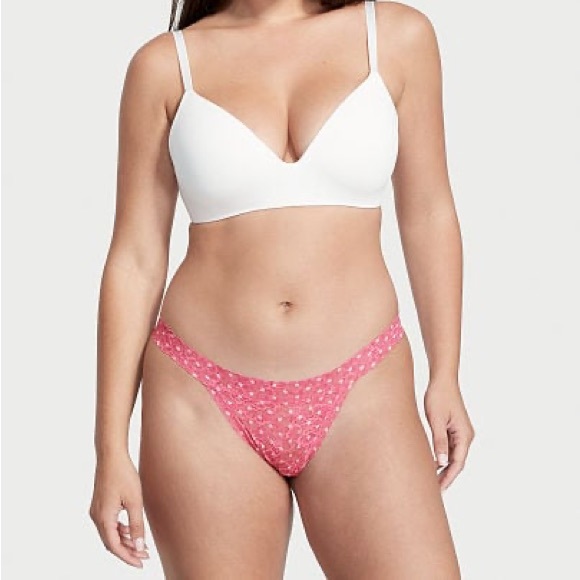 Victoria's Secret Other - NWT Victoria Secret Panty - Pink & White - Size L